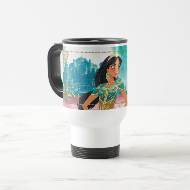 Aladdin | Jasmine "Woman of Many Dreams" Travel Mug (Front Left)