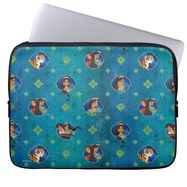 Aladdin | Jewelled Character Art Pattern Laptop Sleeve (Front)