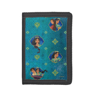 Aladdin Jewelled Character Art Pattern Tri-fold Wallet