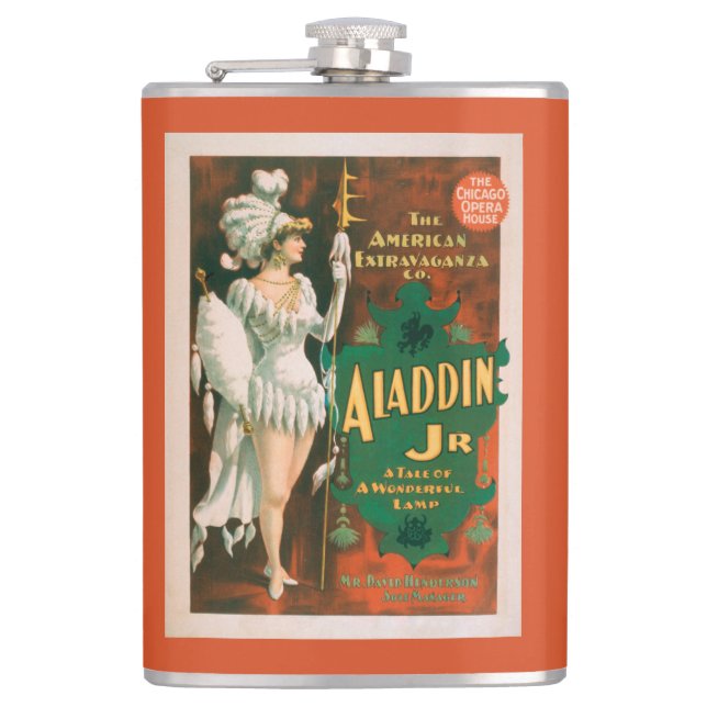 Aladdin Jr. Tale of a Wonderful Lamp Theatre 2 Hip Flask (Front)
