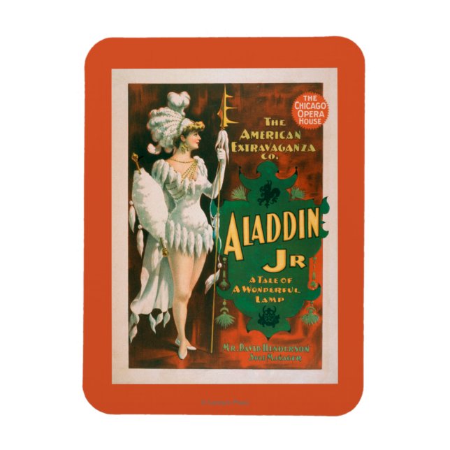 Aladdin Jr. Tale of a Wonderful Lamp Theatre 2 Magnet (Vertical)
