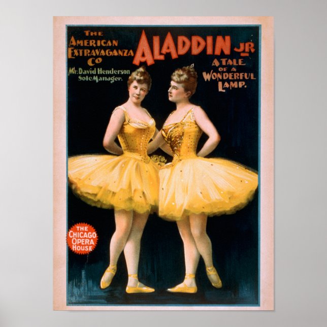 Aladdin Jr. Tale of a Wonderful Lamp Theatre Poster (Front)