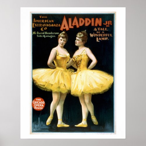 Aladdin Jr Vintage Theater Poster