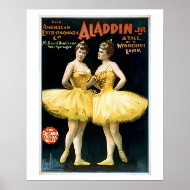 Aladdin Jr Vintage Theater Poster (Front)