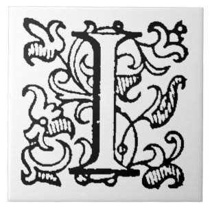 Aladdin O'Brien Capital Letter I Ceramic Tile