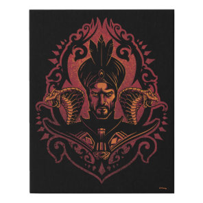 Aladdin | Ornate Jafar & Cobras Graphic Faux Canvas Print