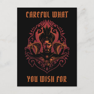 Aladdin   Ornate Jafar & Cobras Graphic Postcard