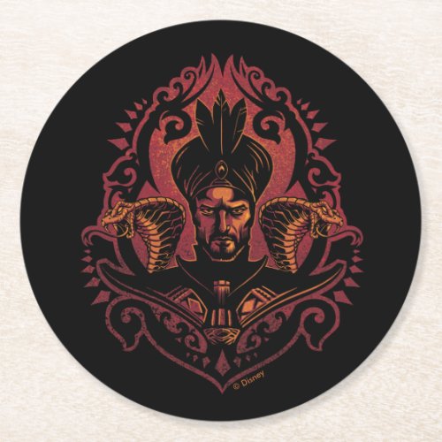Aladdin  Ornate Jafar  Cobras Graphic Round Paper Coaster