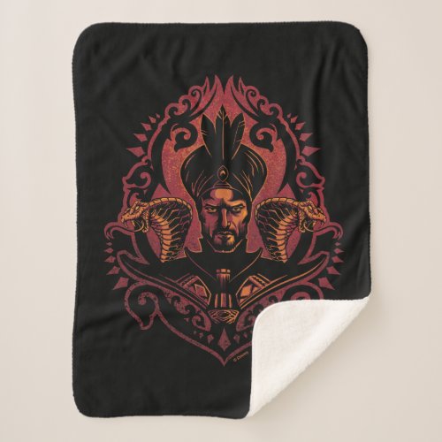 Aladdin  Ornate Jafar  Cobras Graphic Sherpa Blanket