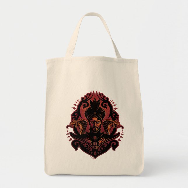 Aladdin | Ornate Jafar & Cobras Graphic Tote Bag (Front)