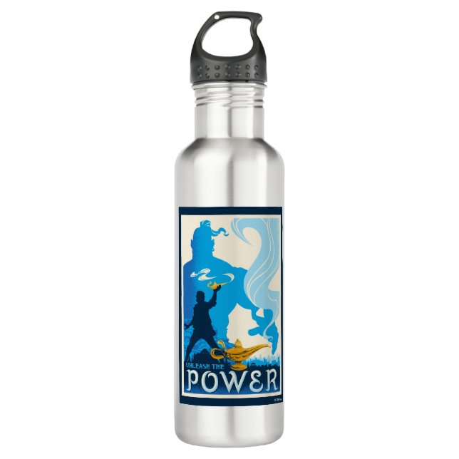 Aladdin | Unleash The Power Stainless Steel Water Bottle (Front)