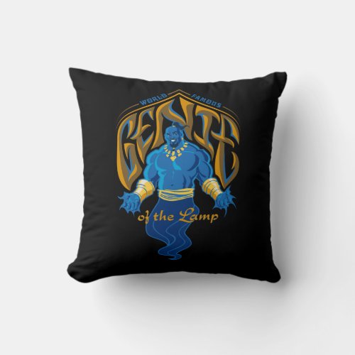 Aladdin  World Famous Genie of the Lamp Throw Pillow