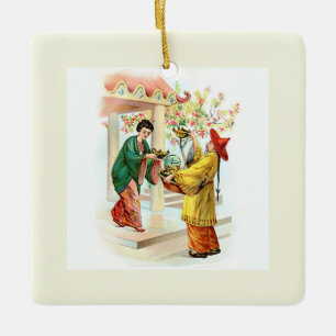 Aladdin's Lamp Ceramic Ornament