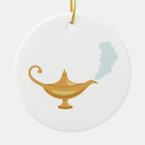 Aladdins Lamp Ceramic Ornament