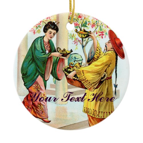Aladdin's Lamp Ceramic Ornament