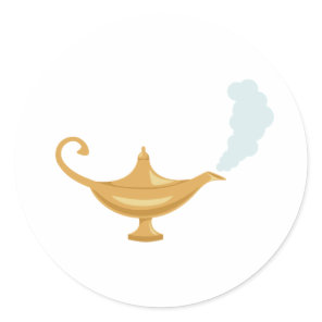 Aladdin's Lamp Classic Round Sticker
