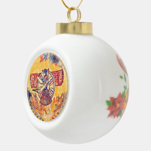 Alaha Ashur Ceramic Ball Ornament