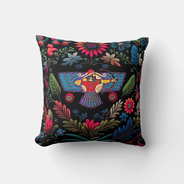 Alaha Ashur Throw Pillow (Front)