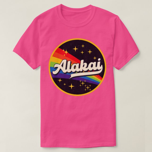 Alakai Rainbow In Space Vintage Style T-Shirt (Design Front)