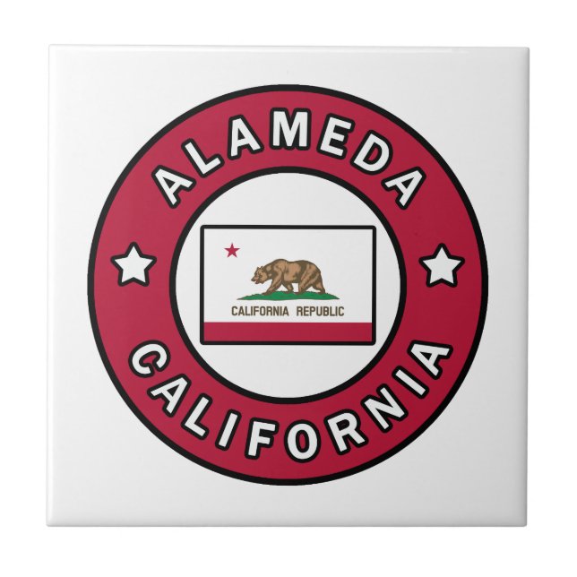 Alameda California Ceramic Tile (Front)