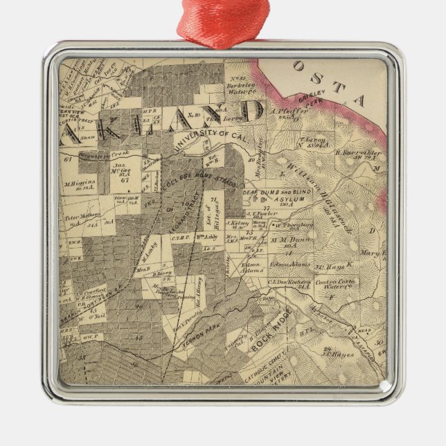 Alameda Co 1 Metal Ornament (Front)