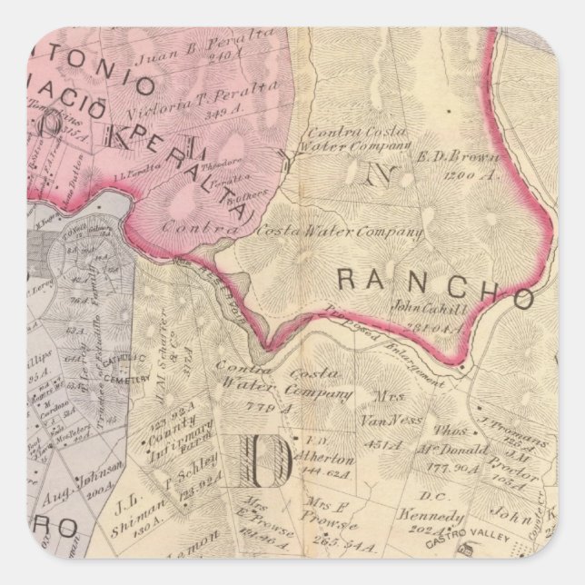 Alameda Co 3 Square Sticker (Front)