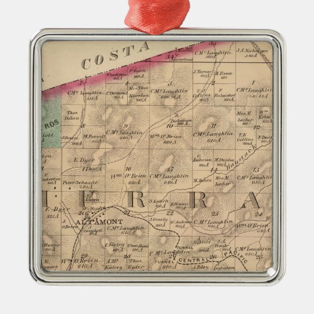 Alameda Co 8 Metal Ornament (Front)