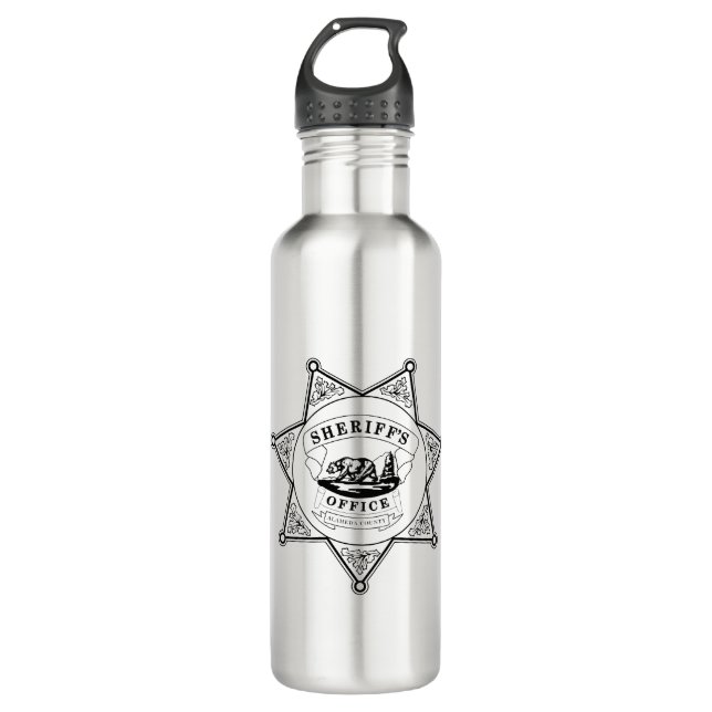 Alameda County California Sheriff Badge Stainless Steel Water Bottle (Front)