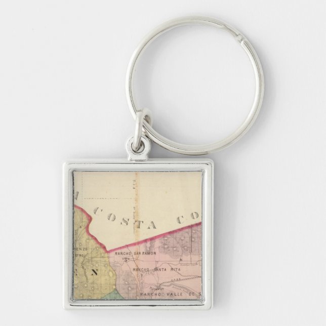 Alameda County map Keychain (Front)