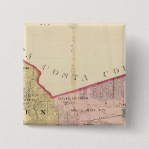 Alameda County map Pinback Button