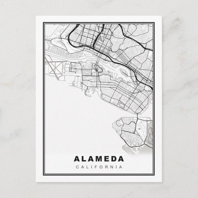 Alameda Map Postcard (Front)