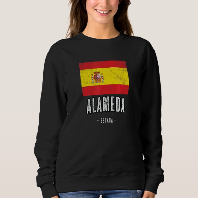 Alameda Spain Es Flag City   Bandera Ropa   Sweatshirt (Front)