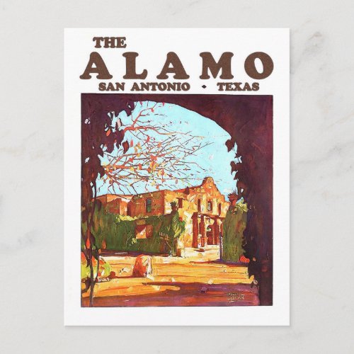 Alamo fortress San Antonio Texas vintage Postcard