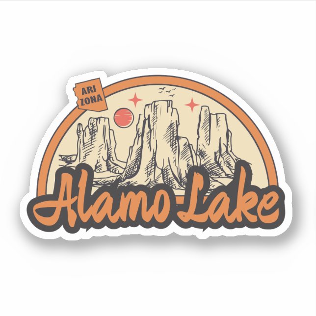 Alamo Lake, Arizona  Sticker (Front)