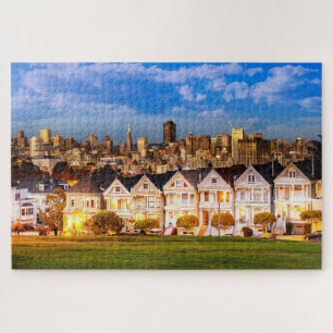 Alamo Square At Twilight Jigsaw Puzzle