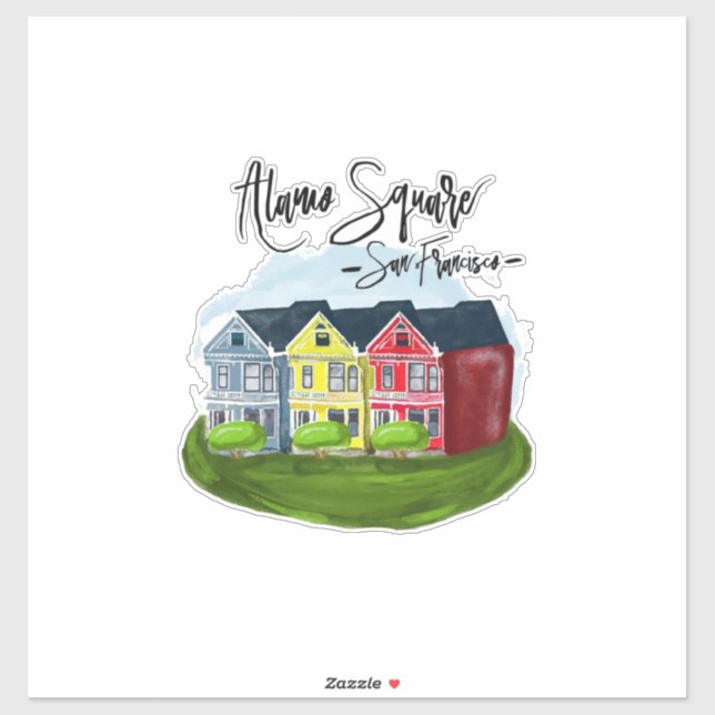 Alamo Square San Francisco Sticker (Sheet)