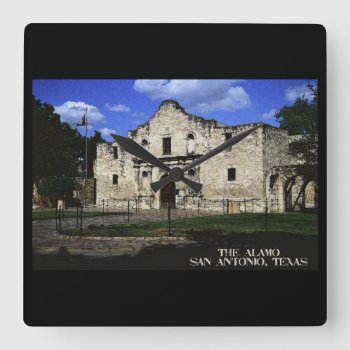 Alamo Wall Clock by slowtownemarketplace at Zazzle