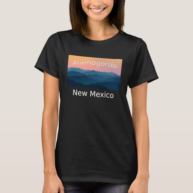 Alamogordo New Mexico Mountain sunset hometown T-Shirt (Front)