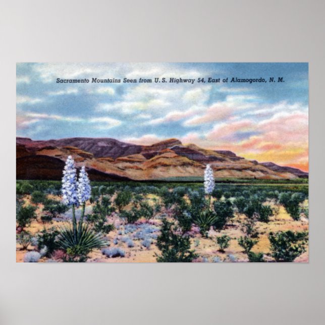 Alamogordo New Mexico Sacramento Mountains Poster (Front)