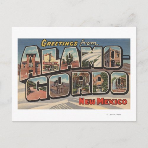 Alamongordo New Mexico _ Large Letter Scenes Postcard
