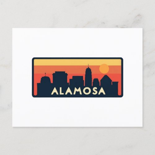 Alamosa Colorado  Minimalist sunset Postcard