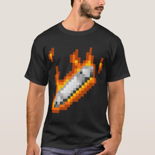 Alan Becker Flaming Pencil   T_Shirt