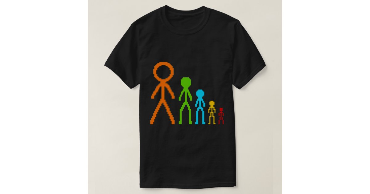 Mens Five Stick Figures Alan Becker Official Tshirt Casual Outdoor