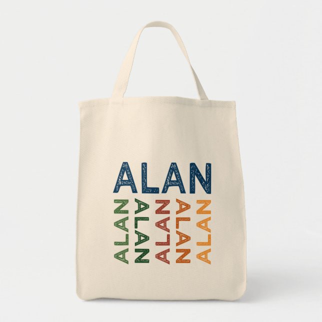 Alan Cute Colorful Tote Bag (Front)