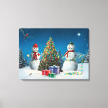 Alan Giana "All is Bright" Canvas Print<br><div class="desc">"All is Bright" as the tree is decorated in this whimsical Christmas creation by artist Alan Giana.</div>