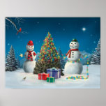 Alan Giana "All is Bright" Poster<br><div class="desc">"All is Bright" as the tree is decorated in this whimsical Christmas creation by artist Alan Giana.</div>