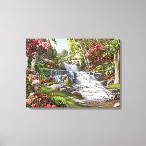 Alan Giana By the Falls Canvas Print