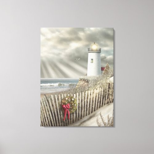 Alan Giana Christmas Shore Canvas Print