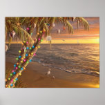 Alan Giana "Gifts of the Sea" Poster<br><div class="desc">Decorated palm trees capture the spirit of the season in this colorful tropical Christmas scene by Alan Giana titled "Gifts of the Sea".</div>