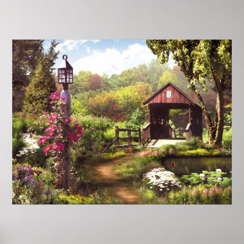 Alan Giana The Covered Bridge Poster